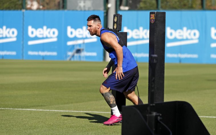 Messi back in training