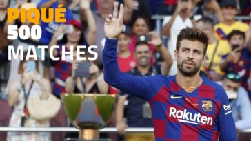 Pique speelt tegen Real Betis mogelijk zijn 500ste wedstrijd voor FC Barcelona