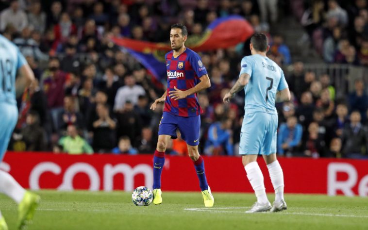 Sergio Busquets tegen Slavia Praag