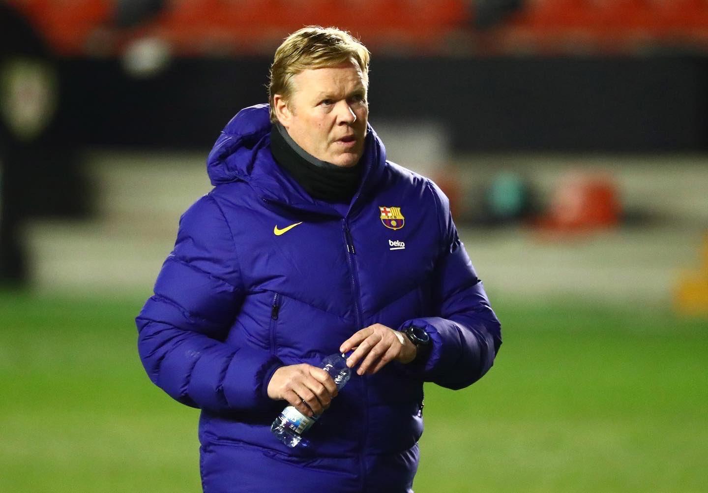 Ronald Koeman als trainer van FC Barcelona